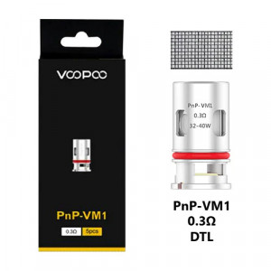 VoopooИспаритель VOOPOO PnP-VM1 0.3 Ом DL Coil VP-033E-COIL