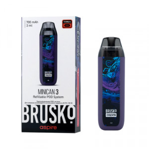 MinicanУстройство Brusko Minican 3 700 мАч Темно-фиолетовый флюид